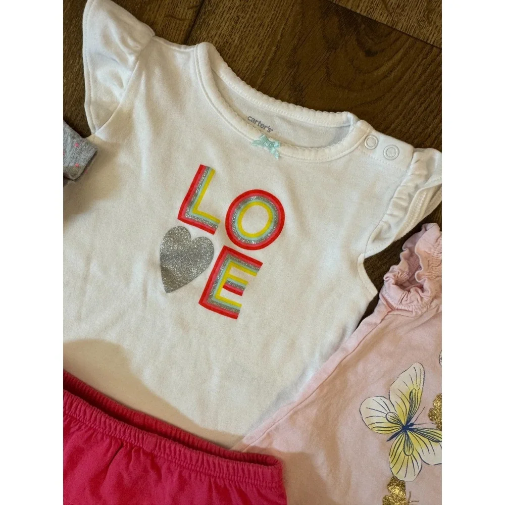 Baby Girl Clothes 6 Months Outfits Shorts Skirt Shirts Summer Butterflies Cute